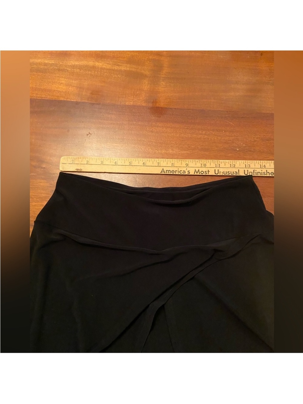 joseph ribkoff Black Stretch Pull On Classic Overlay Wide Leg Flowy Pant Sz 6 - Picture 6 of 13